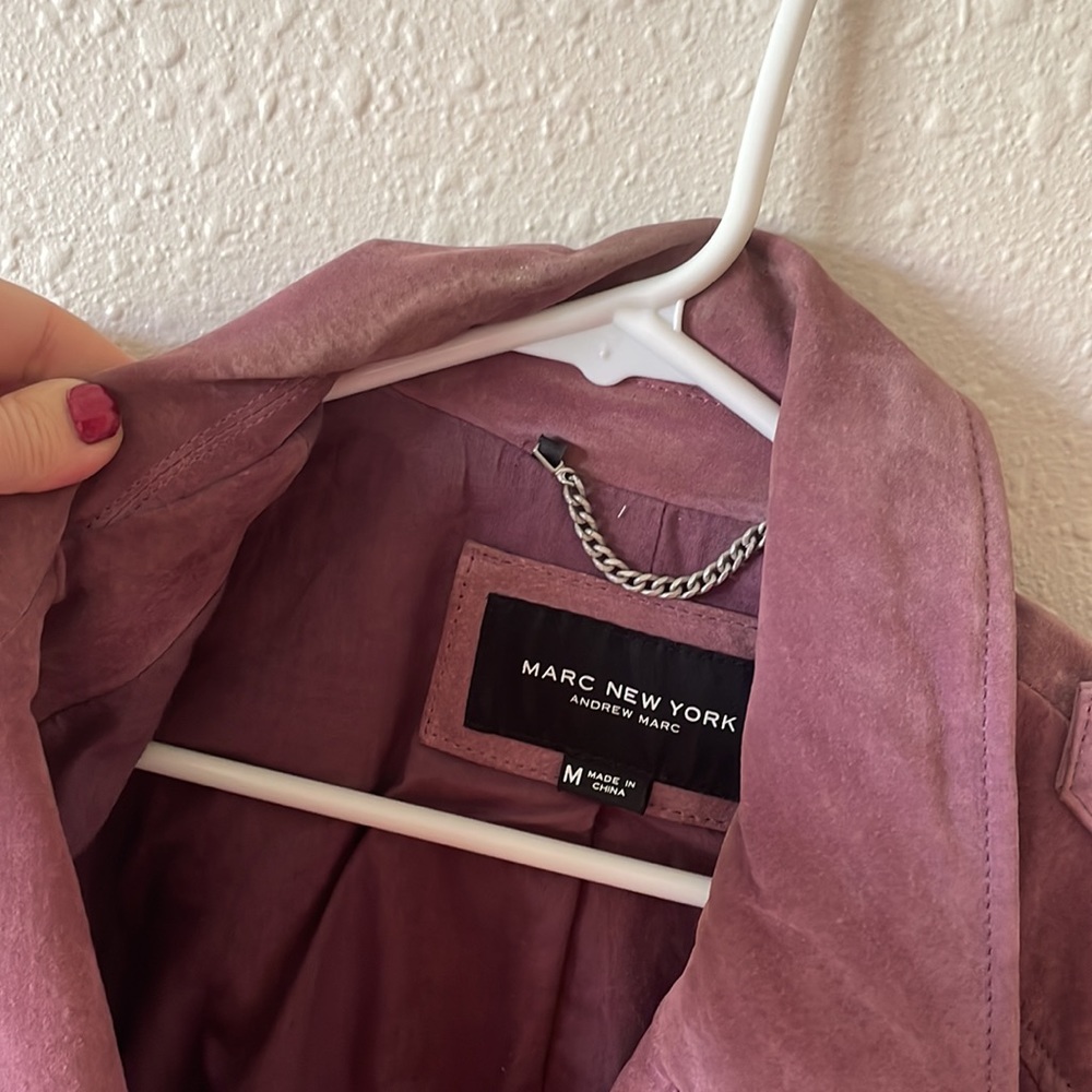 Andrew Marc New York Sabrina Suede Moto Jacket - Picture 7 of 12
